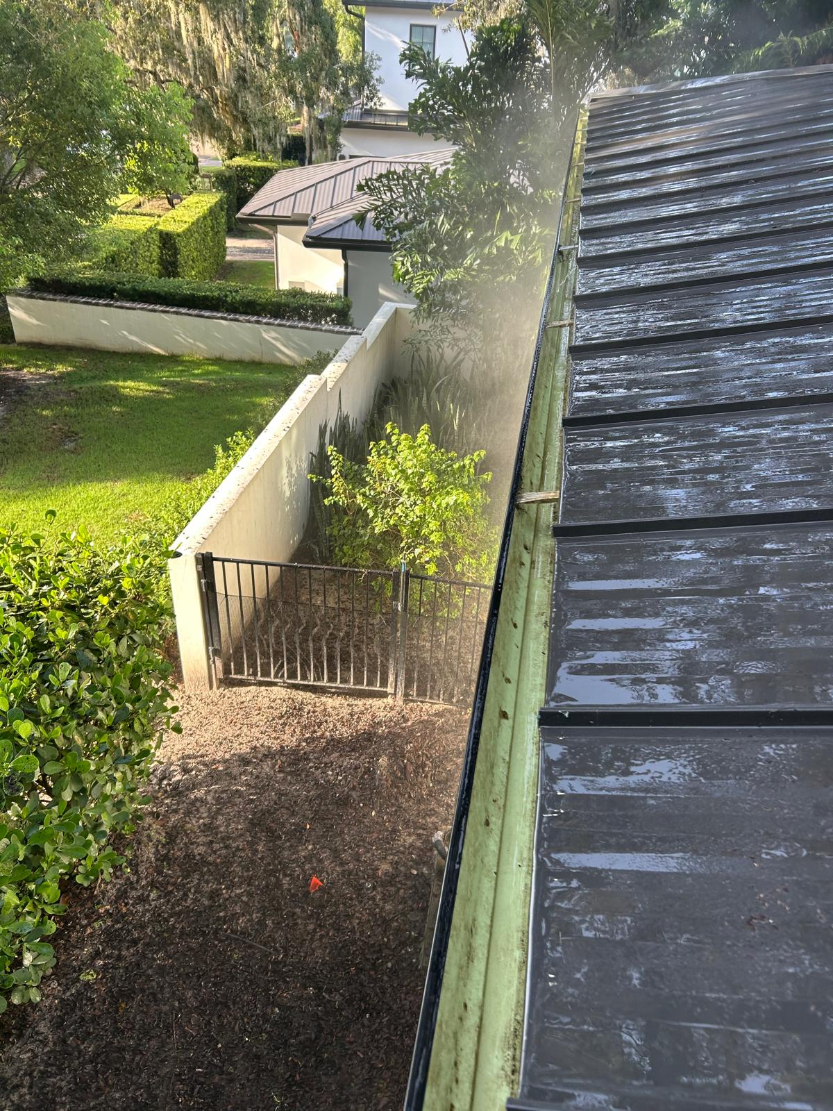 After pressure washing